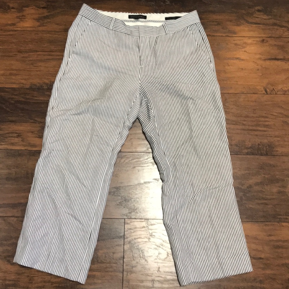 Banana Republic navy striped Logan pants 2 S